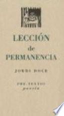 Lección de permanencia