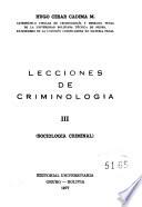 Lecciones de criminología