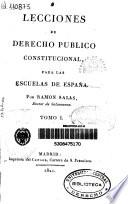 Lecciones de derecho público constitucional para las escuelas de España