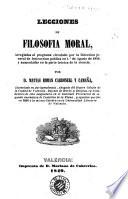 Lecciones de filosofía moral