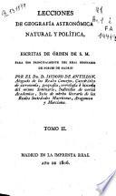 Lecciones de geografía astronómica natural y política
