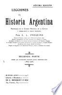 Lecciones de historia Argentina: Desde las invasiones Inglesas hasta el presente (1807-1885)