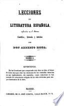 Lecciones de Literatura dramatica Española