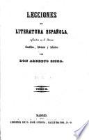 Lecciones de Literatura dramatica Española