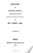 Lecciones de literatura espanola