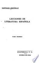 Lecciones de literatura española