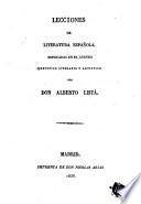 Lecciones de literatura española