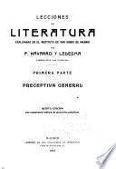 Lecciones de literatura explicadas en el Instituto de San Isidro, de Madrid