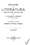 Lecciones de literatura explicadas en el Instituto de San Isidro, de Madrid: pte. Preceptiva general. 4. ed. con numerosos índices de ejercicios prácticos (1907, 174 p.)