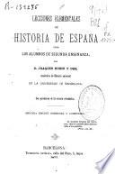Lecciones elementales de historia de España