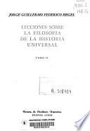 Lecciones sobre la filosofía de la historia universal