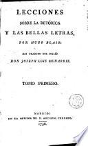Lecciones sobre la retórica y las bellas letras, 1