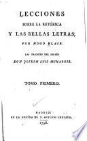 Lecciones sobre la retórica y las bellas letras