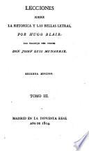 Lecciones sobre la retorica y las bellas letras, por Hugo Blair