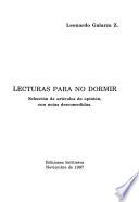 Lecturas para no dormir