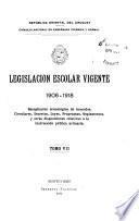 Legislación escolar cronológica