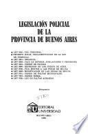 Legislación policial de la Provincia de Buenos Aires
