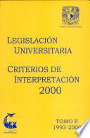 Legislacion Universitaria Criterios de Interpretacion 2000