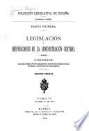 Legislación y disposiciones de la administración central