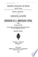 Legislación y disposiciones de la administración central