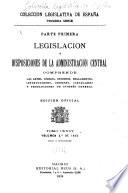 Legislación y disposiciones de la administración central