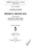 Legislación y disposiciones de la administración central