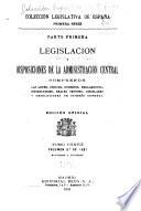 Legislación y disposiciones de la administración central
