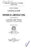 Legislación y disposiciones de la administración central
