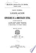 Legislación y disposiciones de la administración central