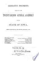 Legislative Documents Submitted to the ... General Assembly of the State of Iowa
