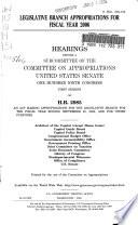 Legislative Establishment Appropriation Bill