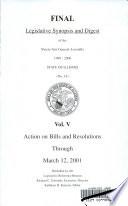 Legislative Synopsis and Digest ...