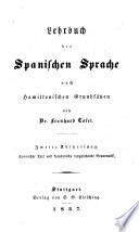 Lehrbuch der Spanischen Sprache nach Hamiltonschen Grundsätzen