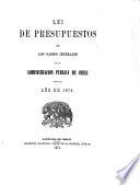 Lei de presupuestos de los gastos jenerales de la administración publica de Chile
