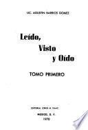 Leído, visto y oído