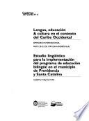 Lengua, educación & cultura en el contexto del Caribe Occidental