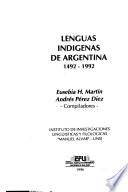 Lenguas indígenas de Argentina, 1492-1992