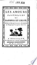 Les amours pastorales de Daphnis et Chloé,