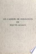 Les cahiers de doléances de Haute-Alsace