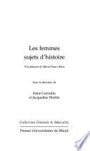 Les femmes sujets d'histoire