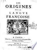 Les origines de la langue françoise