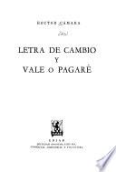 Letra de cambio y vale o pagaré