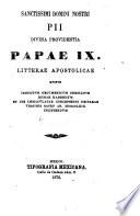 Letras apostólicas del Santísimo Padre Pio IX, Papa por la Divina Providencia ordenando un concilio ecuménico