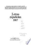 Letras españolas 1987