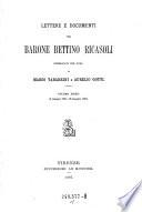 Lettere e documenti del Barone Bettino Ricasoli