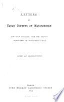 Letters of Sarah, Duchess of Marlborough
