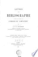 Lettres d'un bibliographe