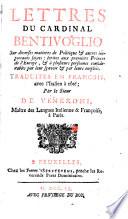 Lettres du Cardinal Bentivoglio
