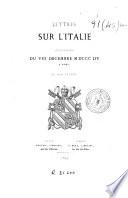 Lettres sur l'Italie