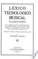 Léxico tecnológico musical en varios idiomas